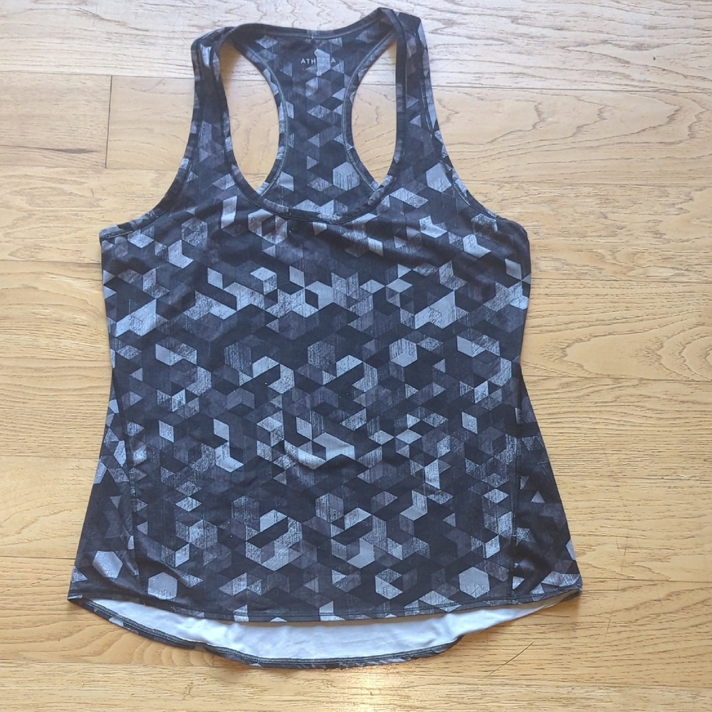 Athleta Women's Black Geometric Tank Top